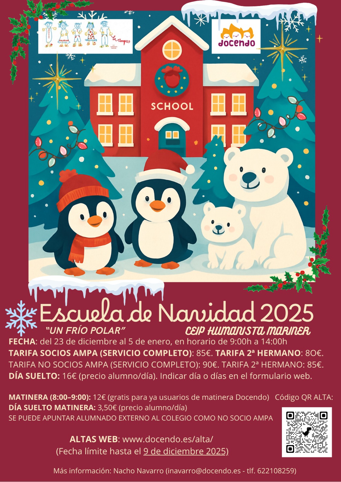 Docendo | Escuela de Navidad 2025 @ Ampa Humanista Mariner
